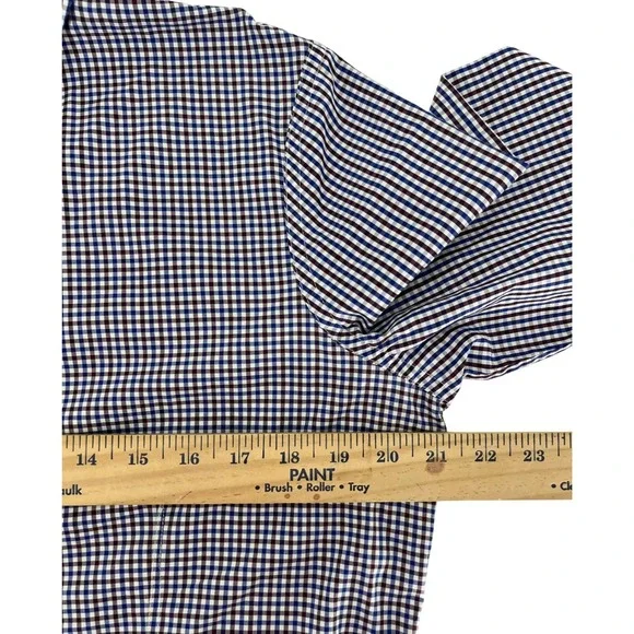 Theory Women's Button-Down Shirt in Navy and White Gingham - Picture 5 of 9